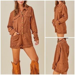 🎉 LAST ONE 🎉 Button Down Corduroy Romper